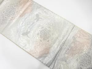 アンティーク　花鳥模様織り出し袋帯（材料）